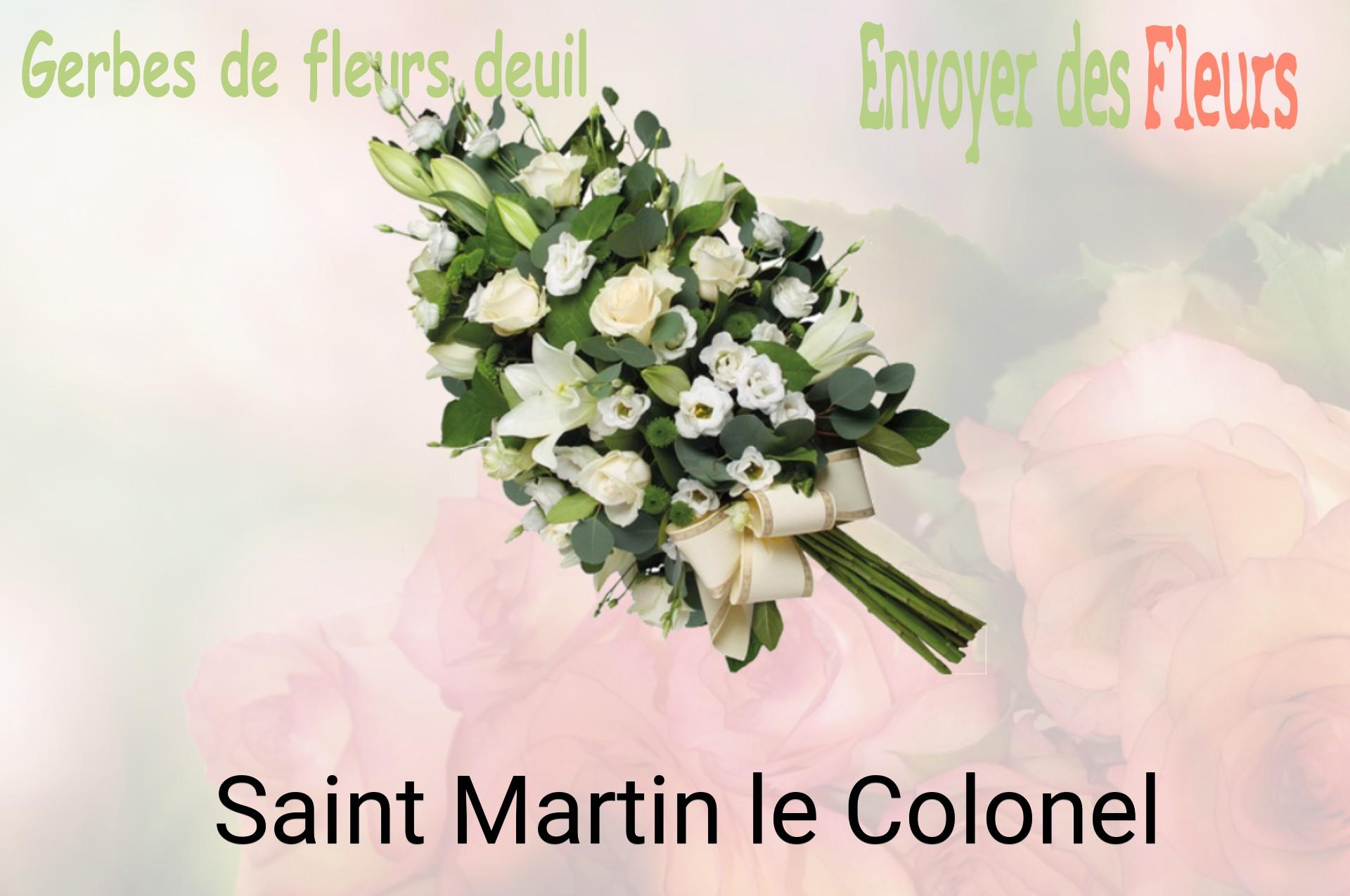 Gerbe de fleurs de deuil livrée à Saint-Martin-le-Colonel